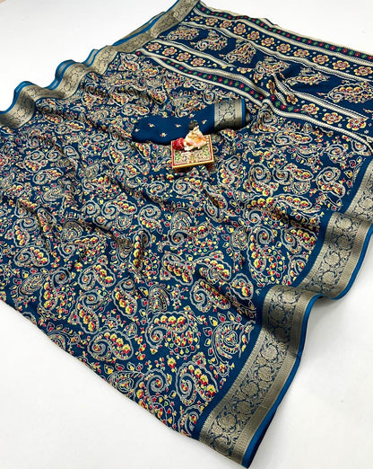 Classic Calcutta Moss Designer Saree for Women