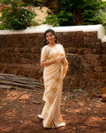 Cream Banarasi Soft Silk Saree with Elegant Zari Design