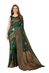 Designer Bottle Green Banarasi Saree with Rich Zari Work for Women