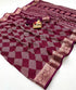 Designer Maroon Calcutta Moss Georgette Saree With Print for Women