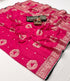 Designer Rani Pink Maslin Silk Zari Woven Saree for Women