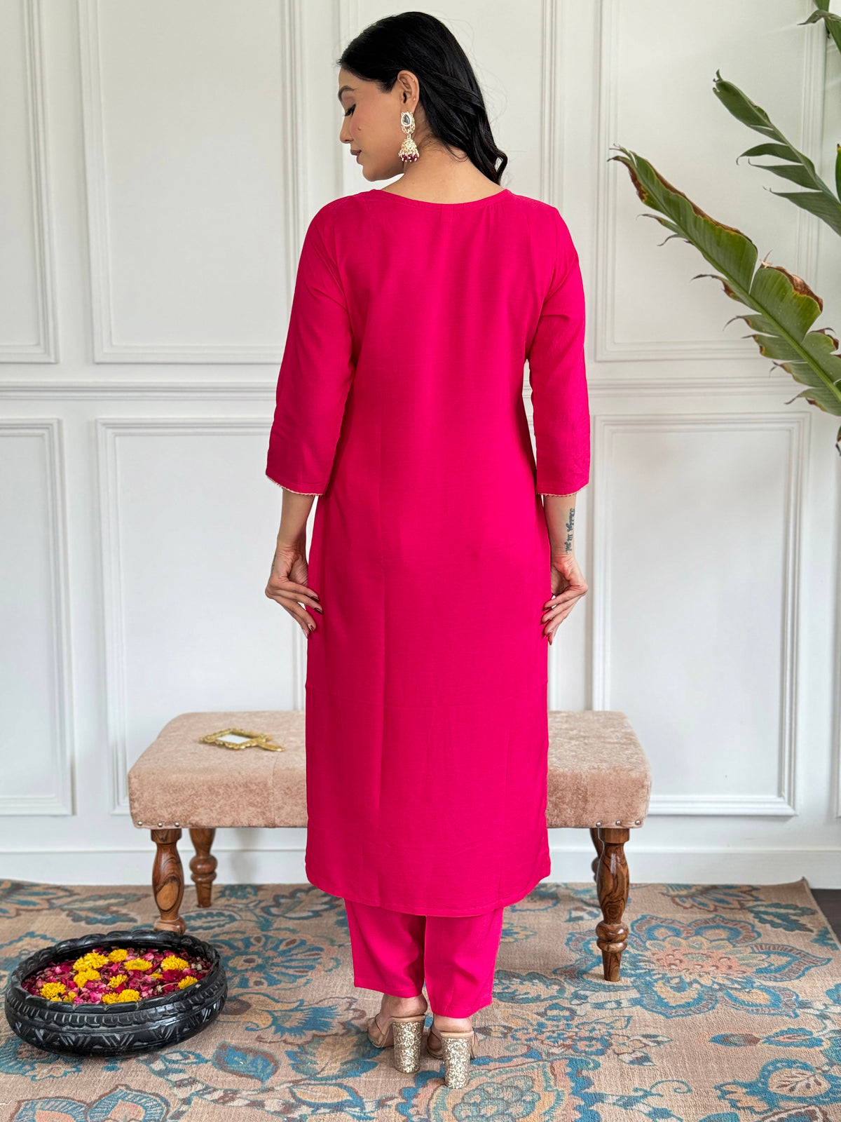 Elegance Embroidered Kurta Set for Women