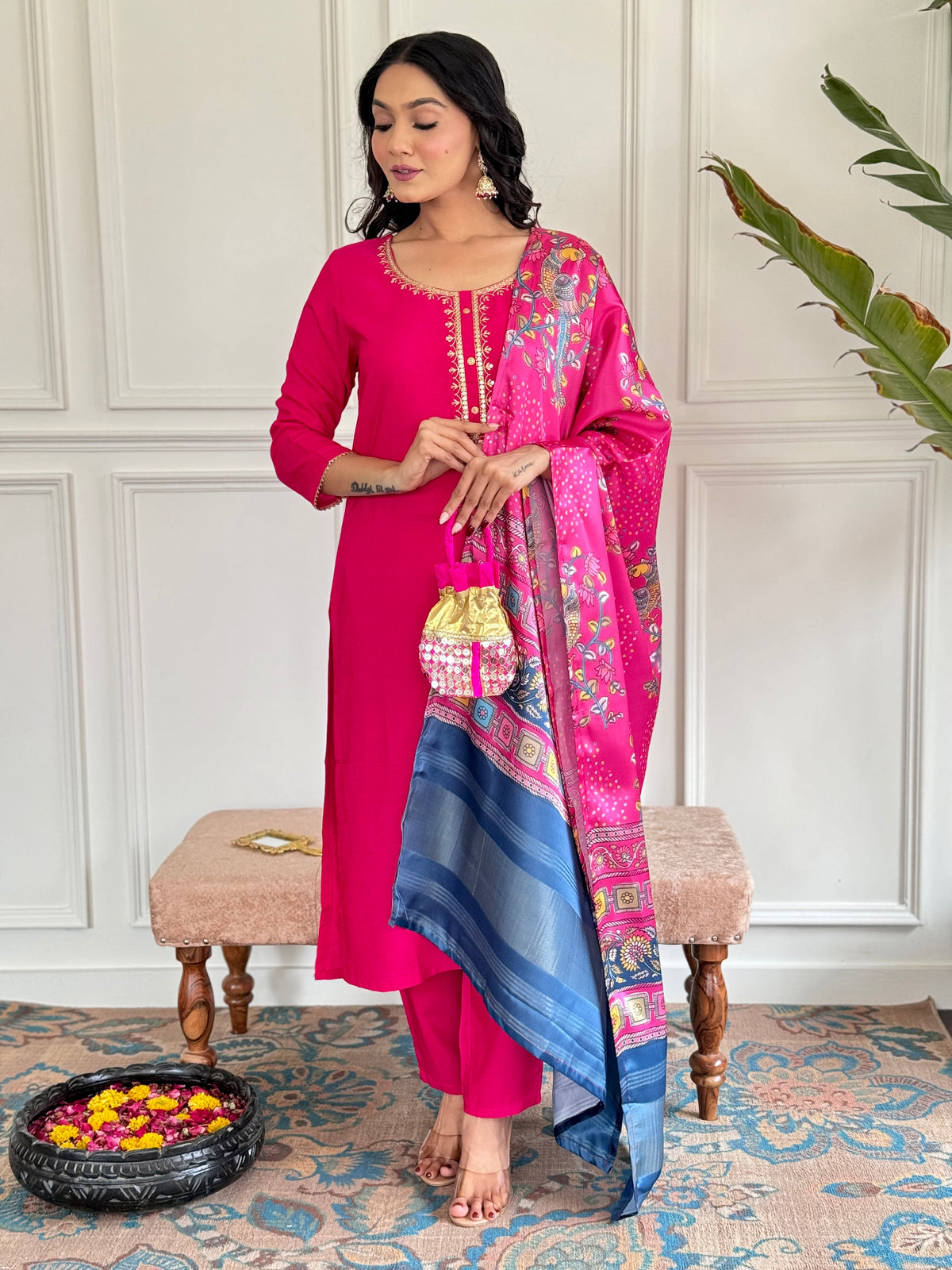 Elegance Embroidered Kurta Set for Women