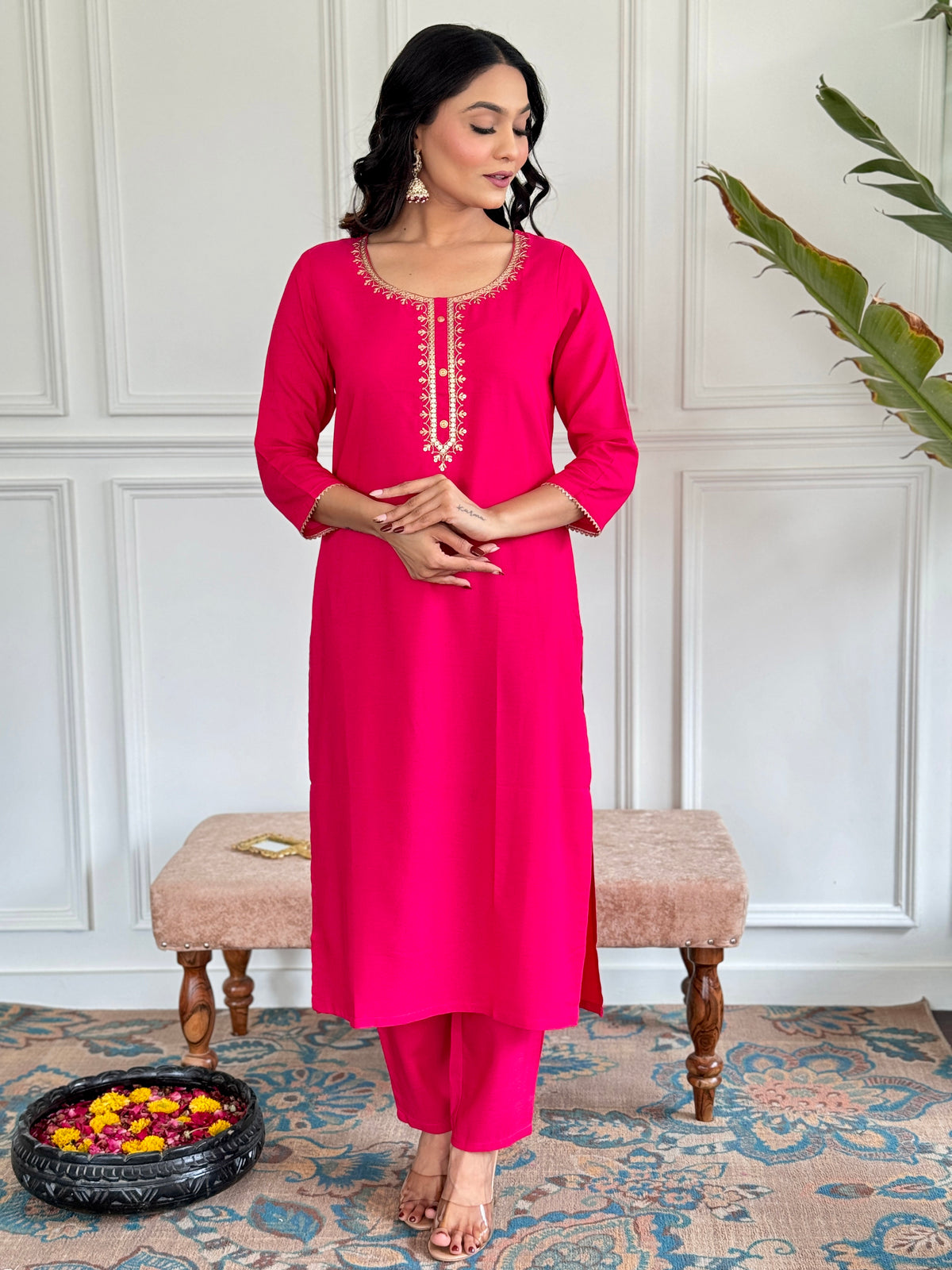 Elegance Embroidered Kurta Set for Women