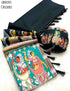 Elegant Black Kalamkari Silk Saree with Blouse for Women