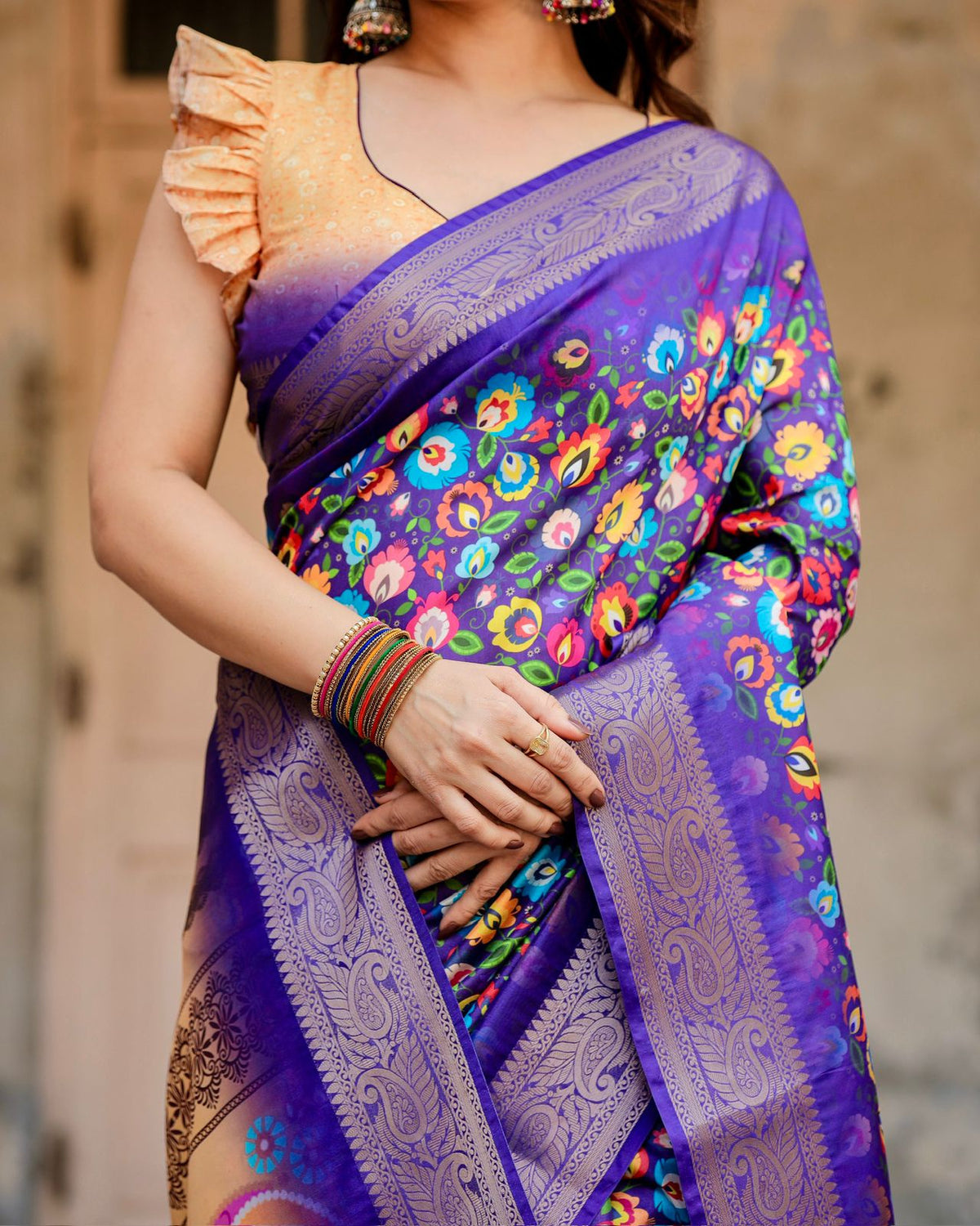 Elegant Royal Blue Silk Saree for Festive &amp; Wedding Wear for Women
