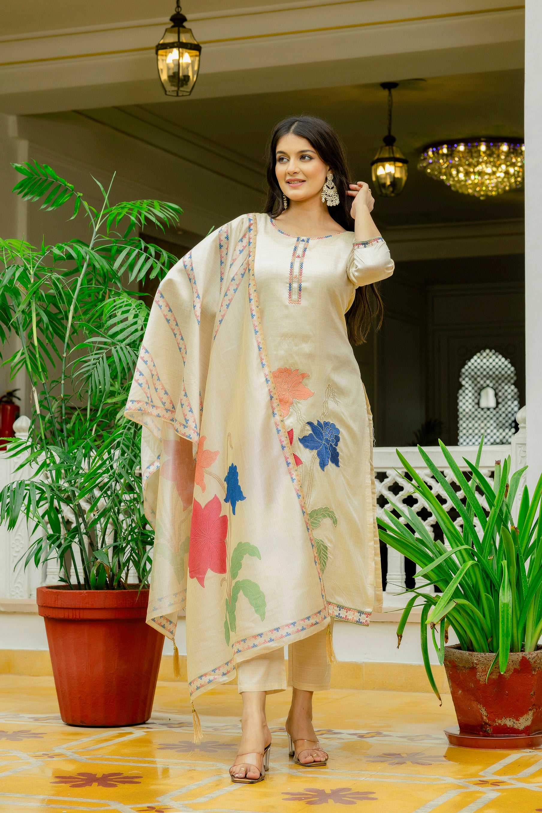 Elegant Camel Shade Salwar Suit Set