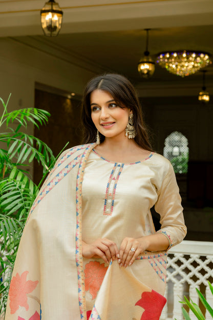 Elegant Camel Shade Salwar Suit Set for Women