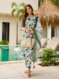 Elegant Green Floral Silk Kurta Pant Dupatta Set