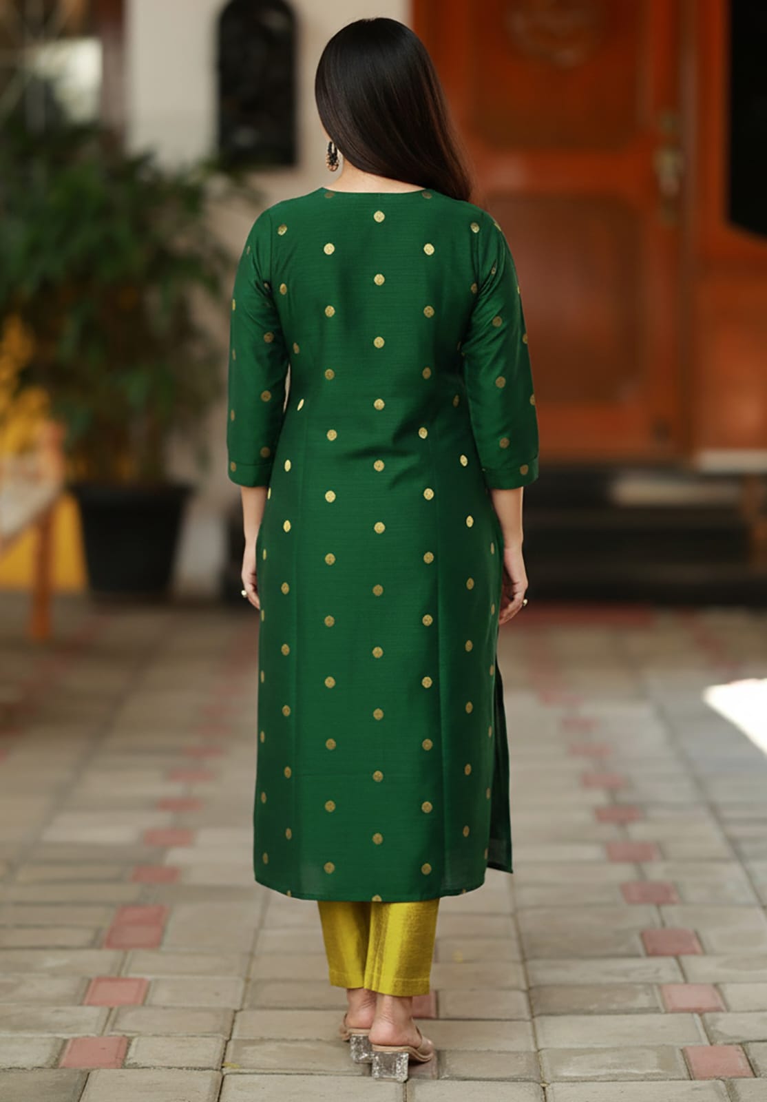 Elegant Green Art Silk Kurta Set with Dupatta for Women