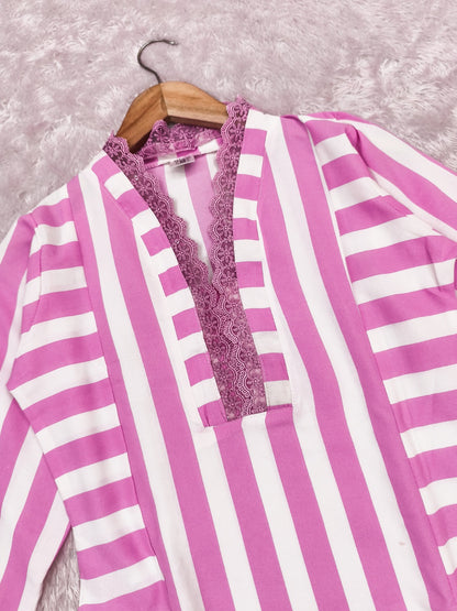 Elegant Lilac Straight Kurta with Palazzo Set for Women