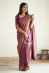 Elegant Mauve Banarasi Silk Saree with Regal Zari Detailing for Women