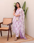 Elegant Pink Print Daily Wear Kurta Set for Women