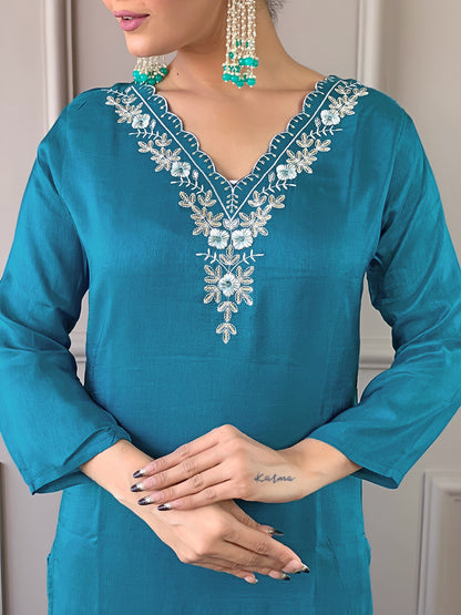 Embroidered Salwar Suit Set for Women