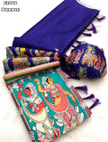 Festive Purple Tussar Silk Saree with Printed Blouse