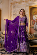 Blooming Georgette Sequins and Thread Embroidered Lehenga Set with Georgette Dupatta