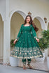 Green Embroidered Anarkali Suit Set for Women