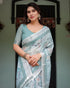 Green Floral Designer Saree for Women