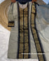 Grey Zari Border Kanchi Cotton Kurti Dupatta Set for Women