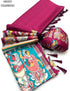 Handloom Magenta Tussar Silk Saree with Rich Pallu for Women