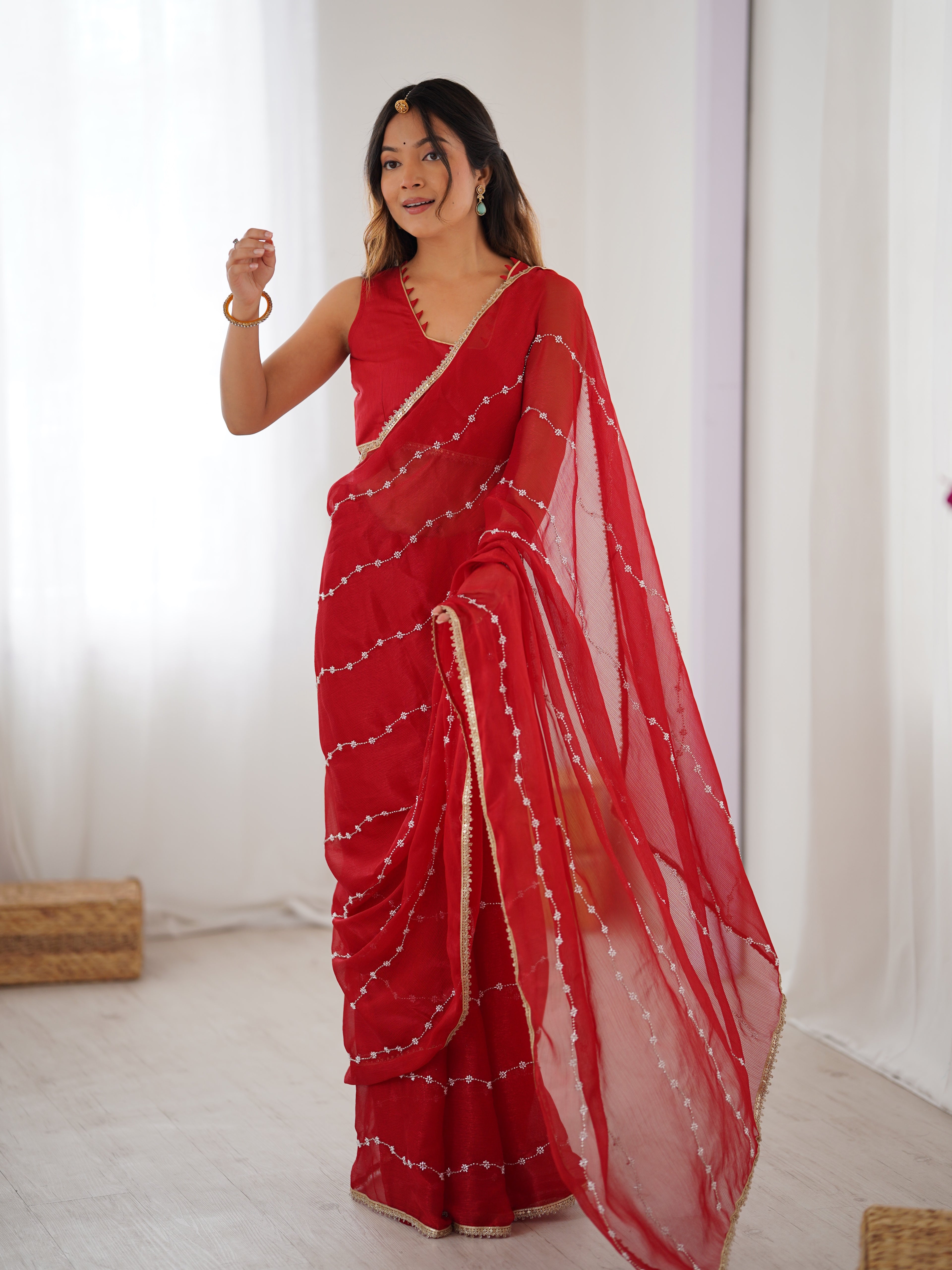 Heavy Sitara Fancy Saree for Wedding & Party Wear