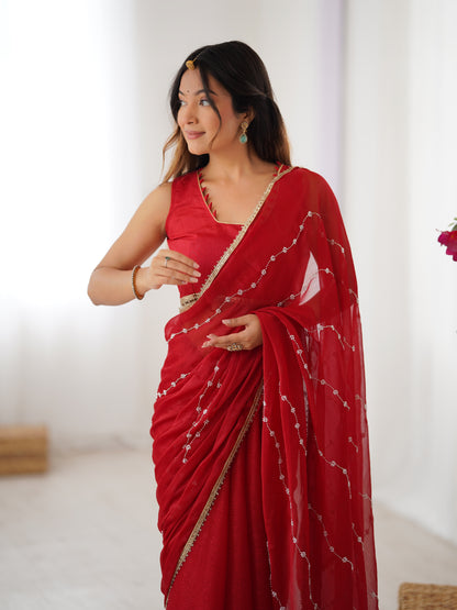 Heavy Sitara Fancy Saree for Wedding &amp; Party Wear for Women