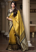 Heritage Mustard Jacquard Silk Saree