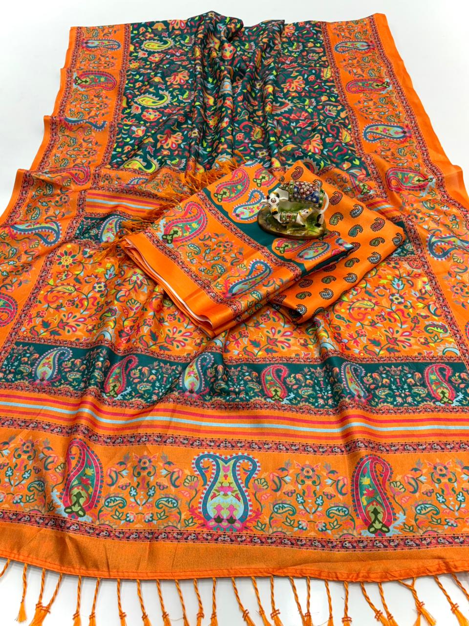 Heritage Paisley Pashmina Saree