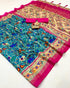 Heritage Peacock Patola Pashmina Silk Saree for Women