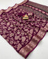Magenta Festive Moss Georgette Saree With Blouse Piece for Women