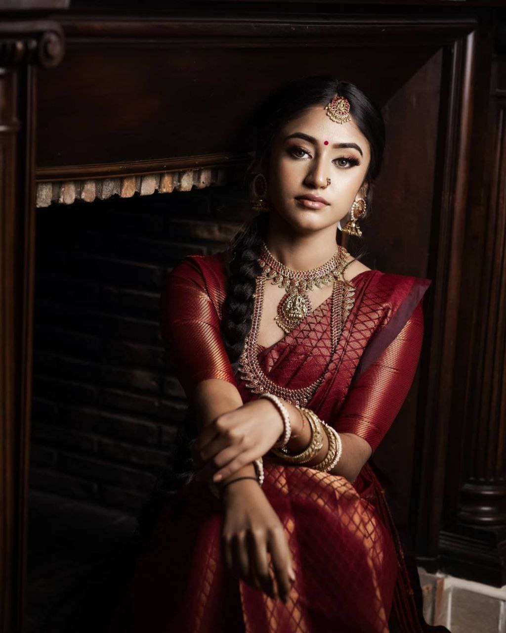 Maroon Banarasi Soft Silk Saree with Zari Design for Women