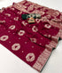 Festive Maroon Maslin Silk Saree with Rich Pallu for Women