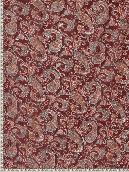 Maroon Printed Georgette Kurta Set with Dupatta Women for Women