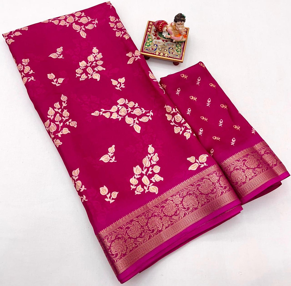 Calcutta Moss Mellow Georgette Printed Saree for Women