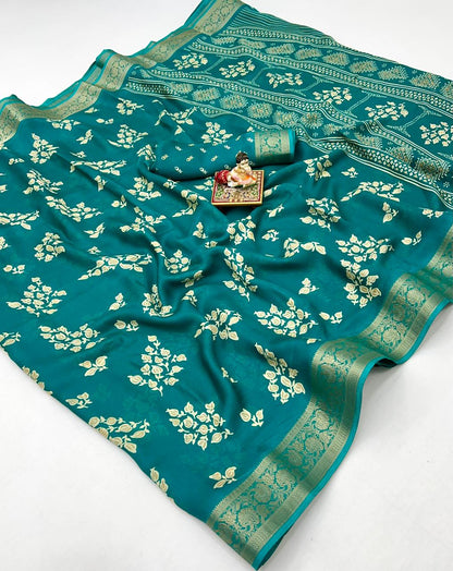 Calcutta Moss Mellow Georgette Printed Saree for Women