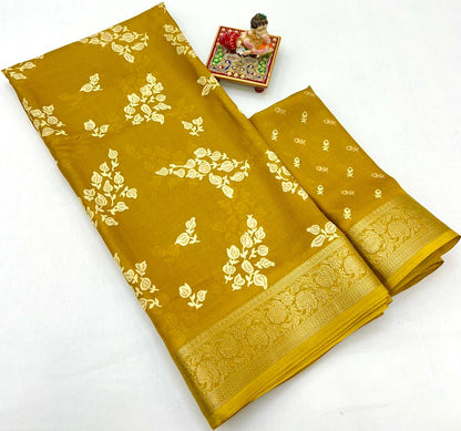 Calcutta Moss Mellow Georgette Printed Saree for Women