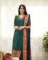 Parrot Green Festive Wear Kurti Set for Women
