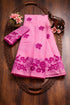 Pink Floral Linen Cotton Saree with Designer Border for Women