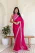 Pink Rangoli Silk Saree with Cording Embroidery and Double Sequins