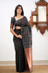 Premium Black Soft Silk Saree with Traditional Zari Work for Women