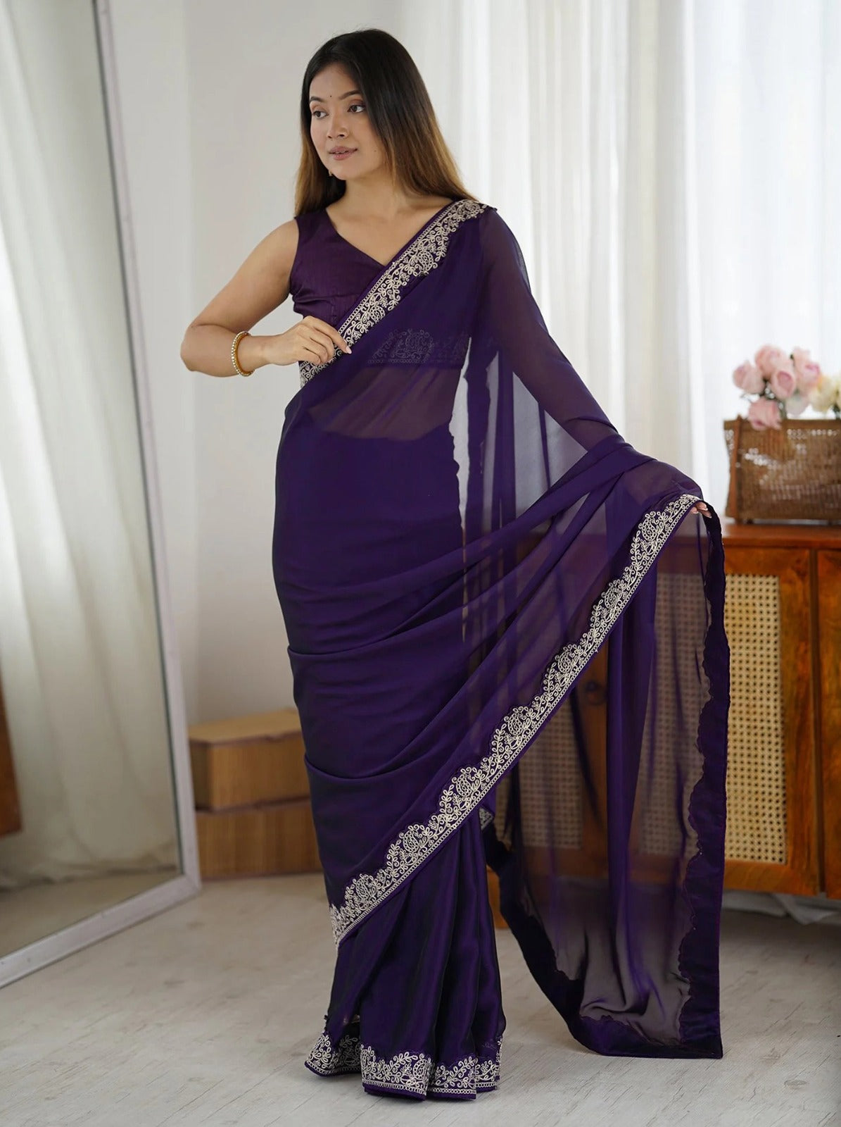Premium Purple Saree for Festive Celebrations