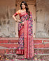 Purple Ikat Tussar Silk Saree for Women