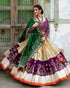 Royal Purple Mirror Work Muslin Lehenga Choli Set for Women