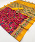Designer Rani Pink Patola Print Pashmina Silk Festive Saree for Women