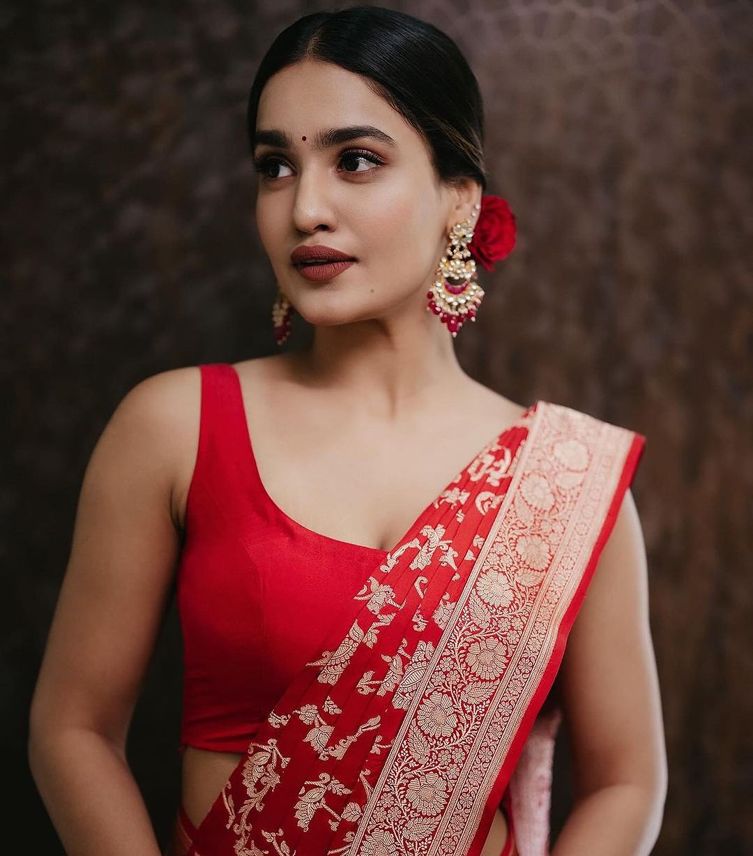 Red Banarasi Soft Silk Saree with Traditional Zari Work for Women