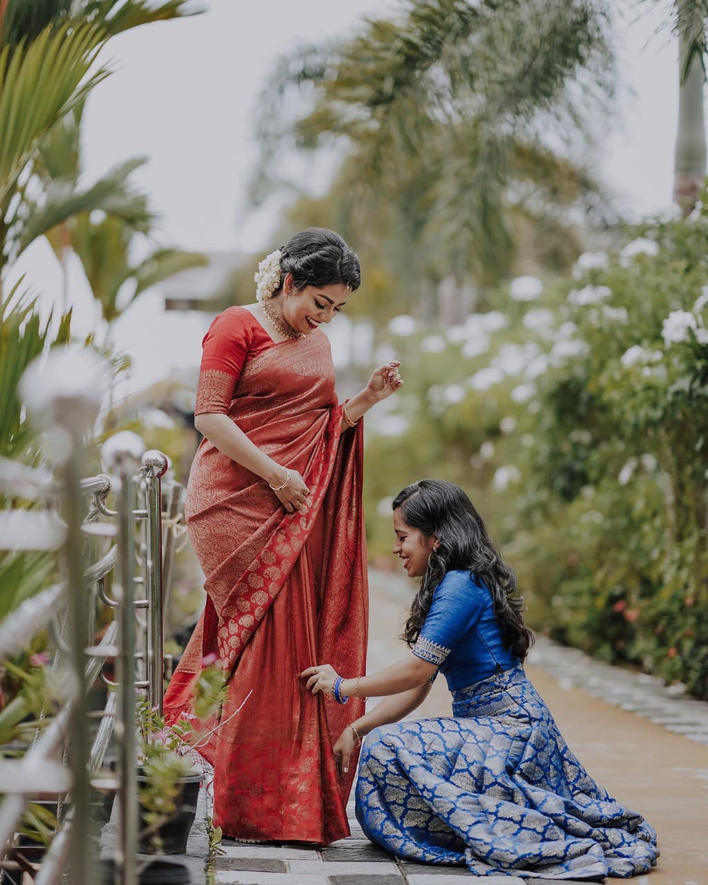 Red Lichi Silk Saree with Rich Golden Jacquard Work for Women