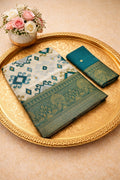 Royal Ivory Banarasi Silk Saree with Zari Border