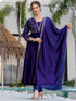 Silk Embroidered Kurti Pant Set with Matching Dupatta for Women