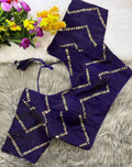 Fendy Silk Zigzag Moti Work Readymade Blouse