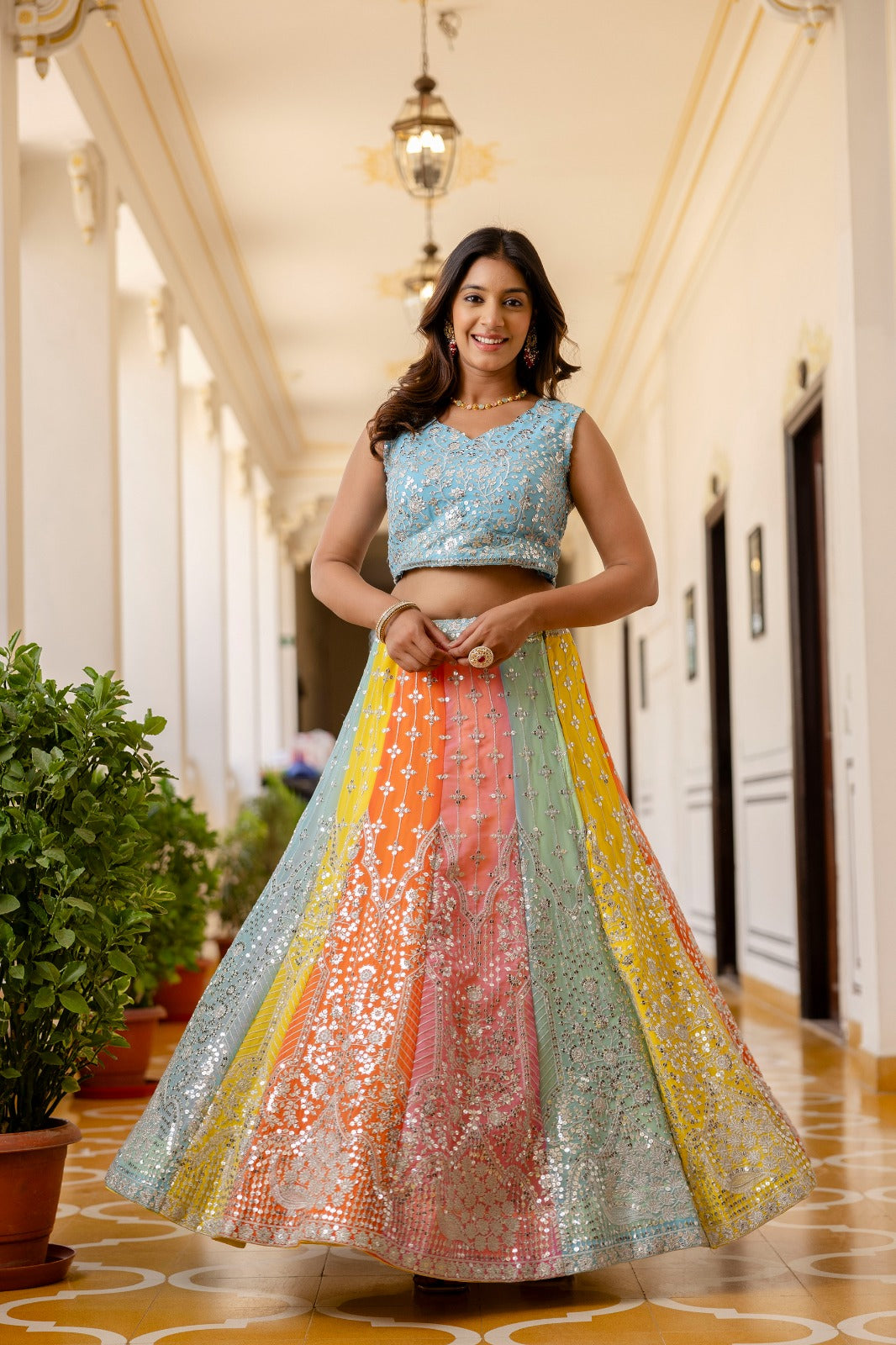 Starfall Luxe Sequin Georgette Lehenga for Women